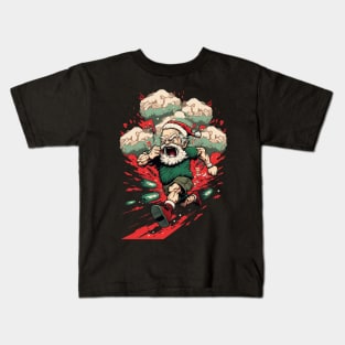 BADASS SANTA, Violent Night-inspired Christmas design Kids T-Shirt